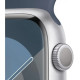 Apple Watch Series 9 GPS 41mm Silver Aluminum Case w. Storm Blue Sport Band - S/M (MR903)